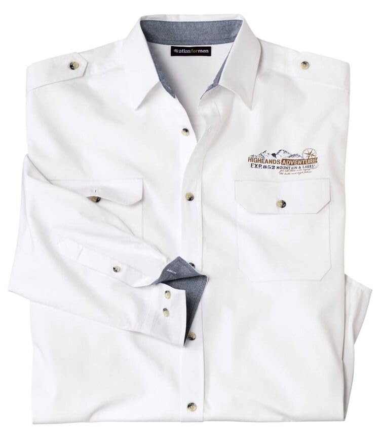 Chemise Manches Longues ATLAS FOR MEN en Grande Taille M-5XL pour Homme