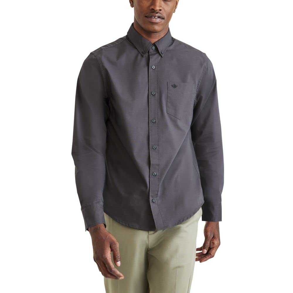 DOCKERS Men's Classic Fit Long Sleeve Signature Comfort Flex Shirt - Standard & Big & Tall Sizes - View #5