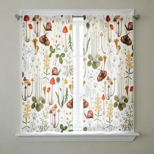 Cortinas de cocina lavables de 160 x 106 cm para ventanas sin vida 6