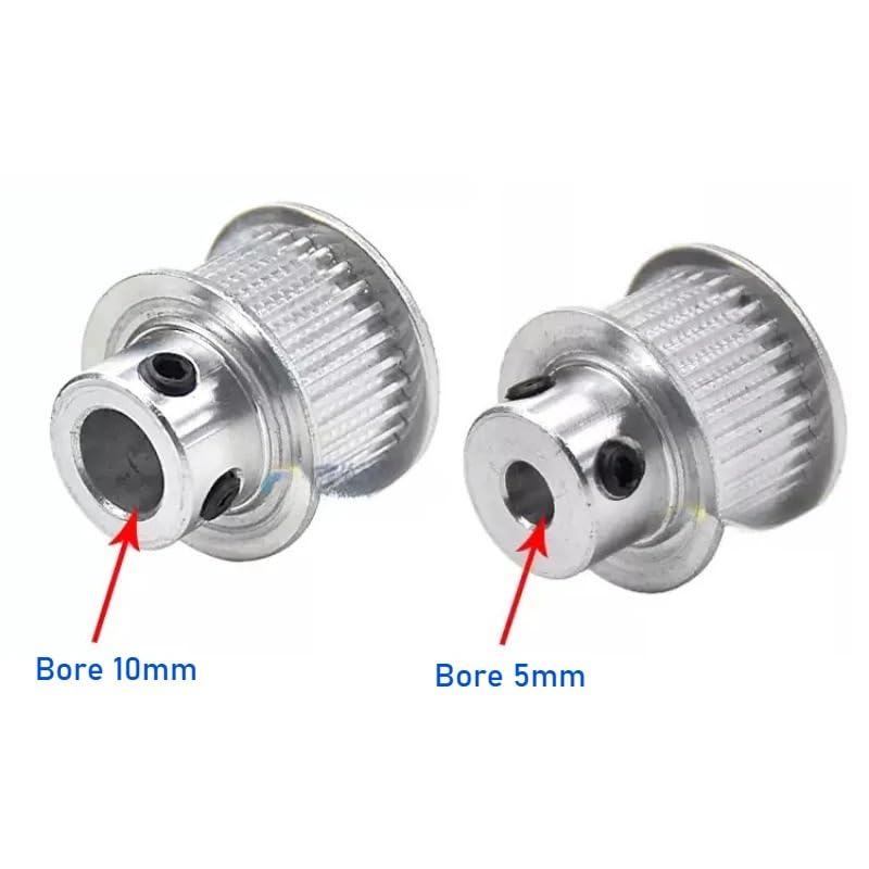 Poulie de distribution S2M 38 dents alésage 14mm largeur 6mm pour moteur pas à pas - 5