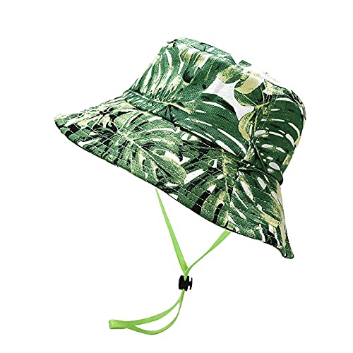 AI HUI Damen Fischerhut mit Einstellbarer Saite Pflanze Bedruckt Herren Hiphop UPF50+ Bucket Hat Baumwolle Outdoor-Mütze Freizeit Verfügbar Schlapphut Cover