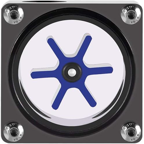 Miniatura 9 de Diyeeni Indicador de medidor, medidor de PC de rosca G14, impulsor de 6 vías de 3 vías medidor de refrigeración por agua para PC, con anillo de