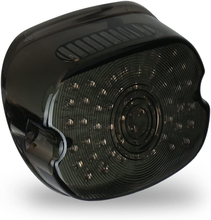 OVOTOR LED Tail Light Smoke Lens Lay Down Tail Lamp with Braking Turn Signal Replacement for Harley Sportster Dyna FXDL Electra Glides Road King