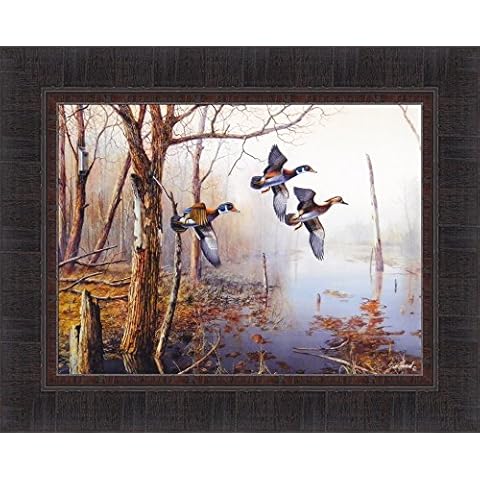 Backwater by Jim Hansel 17x21 Wood Ducks Framed Art Print Wall Décor Picture Cover
