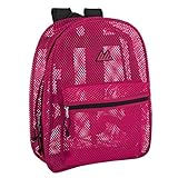 Mesh Backpacks for Kids, Adults, School, Beach, and Travel, Colorful Transparent Mesh Backpacks with Padded Straps