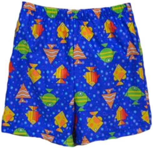 My Pool Pal Youth Special Needs UP360 Swimwear Trunks w/Built-in Swim Diaper (US, Age, 18 Years, Metro Fish)
