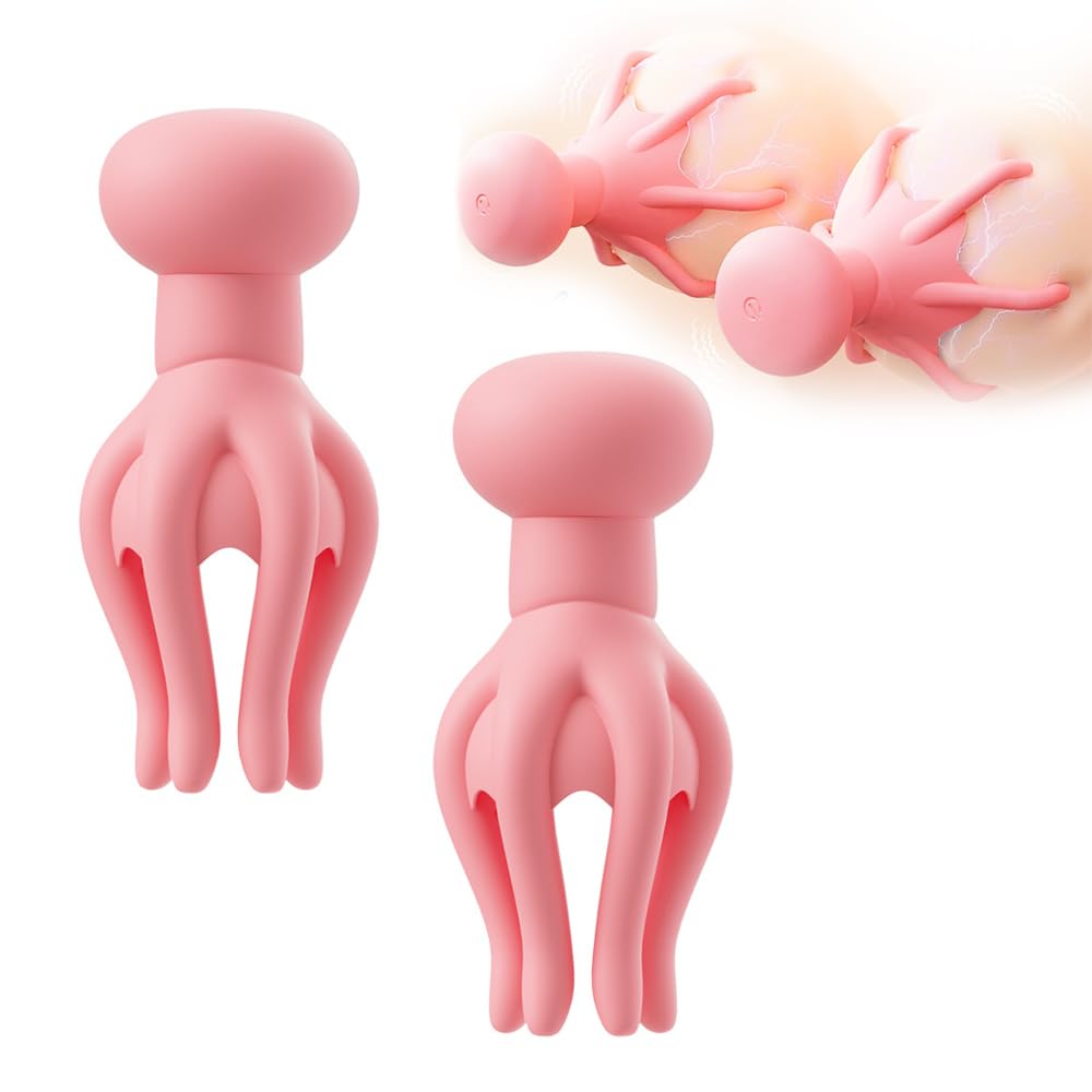 Vibratoreper Donna Professionale, Stimolatore Donna con 10 Modalità di Vibrazione, Massaggiatori Elettrici per Il Seno, Vibratore per Capezzoli Giocattoli Erotici(2 Vibratori)
