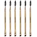CCbeauty 6-Packs Double Ended Spoolie and Angled Eyebrow Brushes Set Makup Eyebrow Kit and Eyebrow Comb for Application of Brow Powders Waxes Gels and Blends (#3)