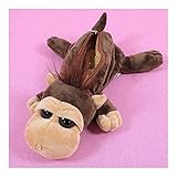 Material: felpa jiji Estuche para lápices de peluche para escuela, diseño de mono Kawaii, para niños, niñas, bolsa de almacenamiento (color: mono)