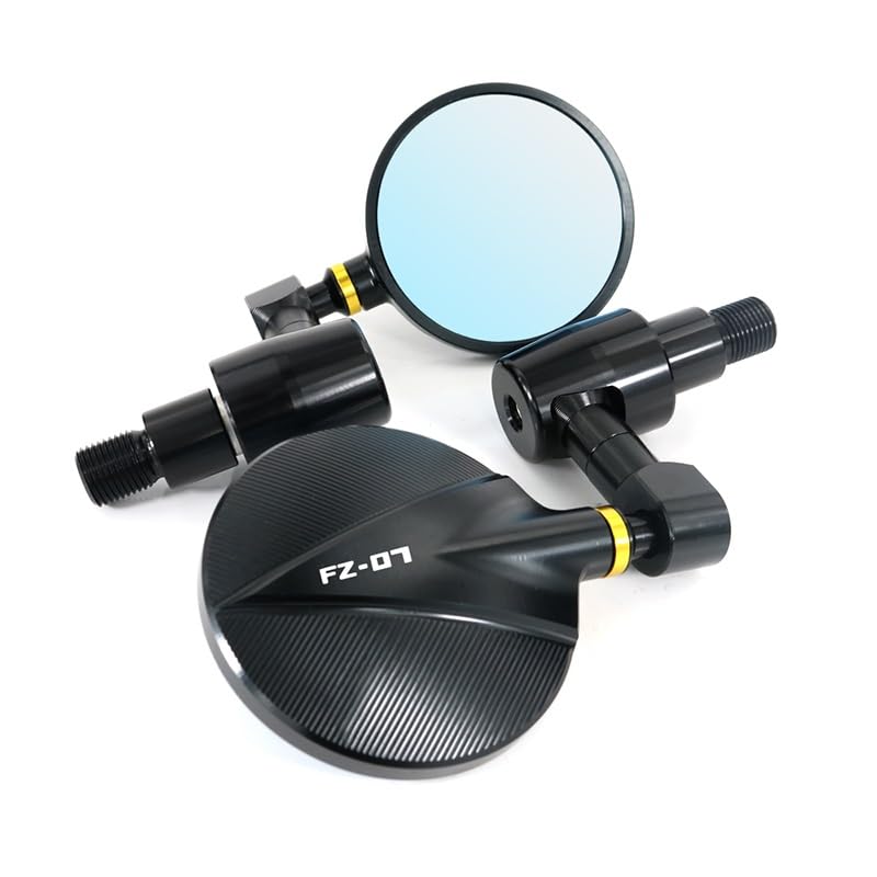 Espejos de barra CNC para Yamaha FZ-07 2013-2021 en color oro