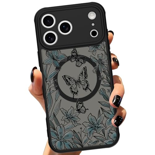 Coque iPhone 17 Pro mate papillon ZIYE compatible MagSafe rigide antichoc