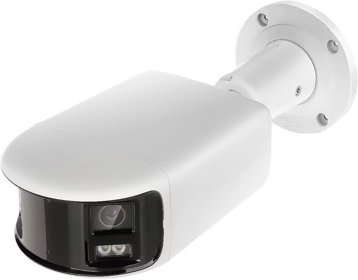 4K 8MP Panoramic PoE Bullet IP Camera Outdoor Indoor with Strobe Light and Audio Alarm, 24/7 Colorful Imaging, Human/Vehicle Detection, IP67, 2CD2T87G2P-LSU/SL 4mm (International English Version)