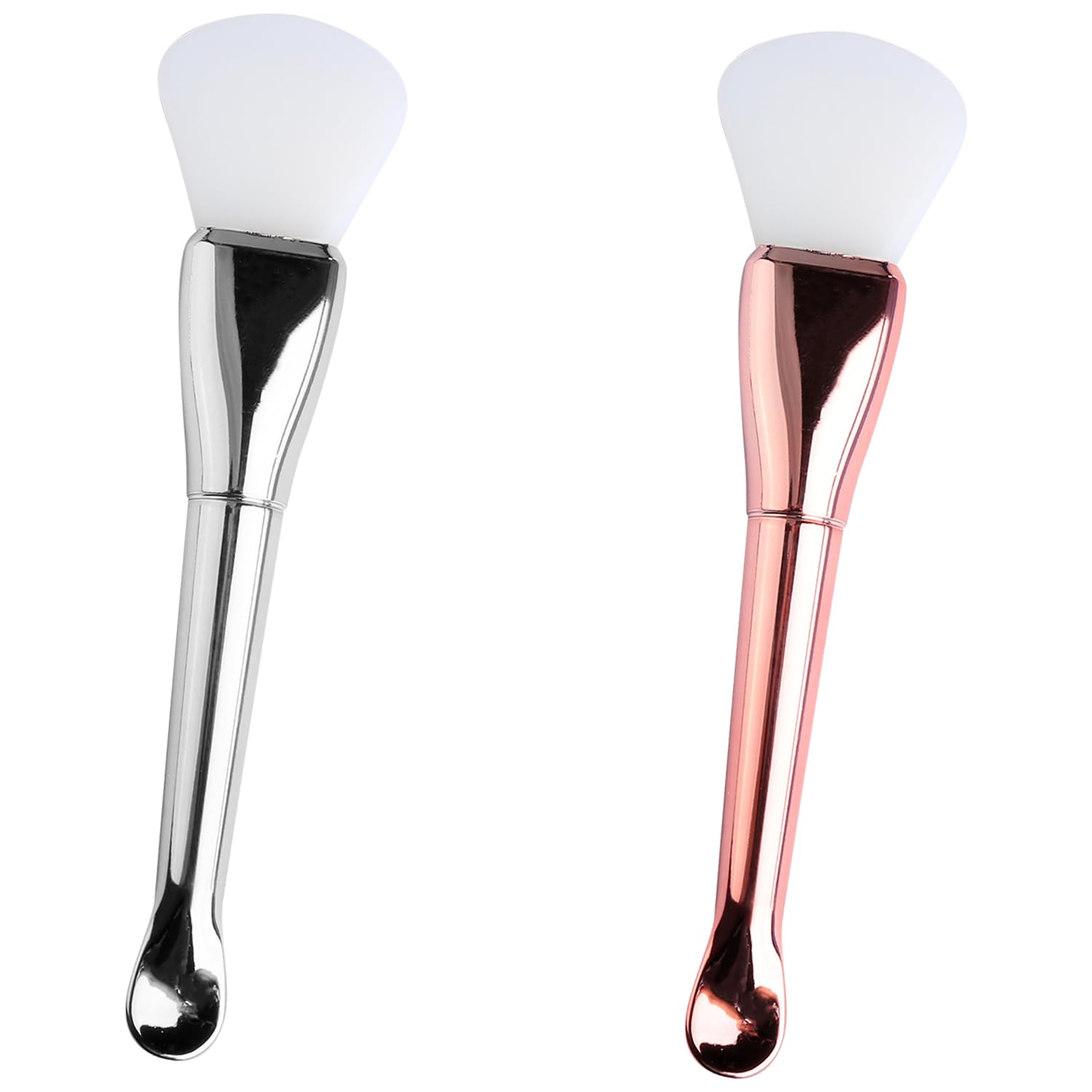 Bojueshaw 2pcs Face Mask Brush,Hairless Silicone Cosmetic Scrapers,Soft Face Mask Applicator,Skin Care Beauty Tool for Facial Mud,Clay Mask,DIY