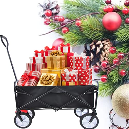 Folding Wagon GShopping Beach Cart (Black)