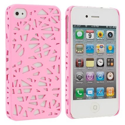 Light Pink Birds Nest Snap-On Hard Back Cover Hülle für Apple iPhone 4 4G 4S