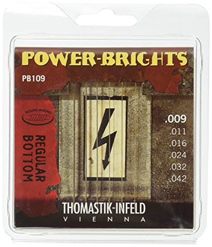 Thomastik-Infeld Pb109 Power-Brights 6 String Magnecore Round Wound Set E, B, G, D, A, E, Natural #TOP29