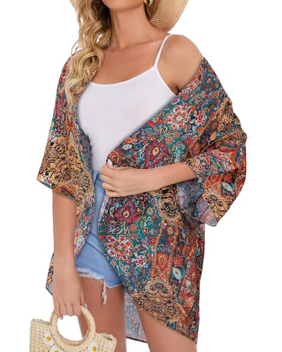 Image of Swimsuit Coverups for Women Sarong Beach Bikini Wrap Sheer Short Skirt Chiffon Scarf for Swimwear