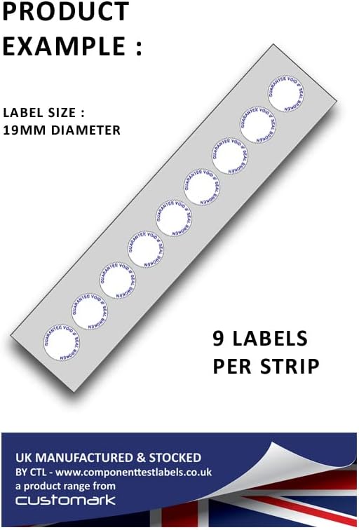 Guarantee Void If Seal Broken - Tamper Proof 19mm Diameter Security Labels - Price per Pack of 90 Labels (P/NO. 7824542) - Image 4
