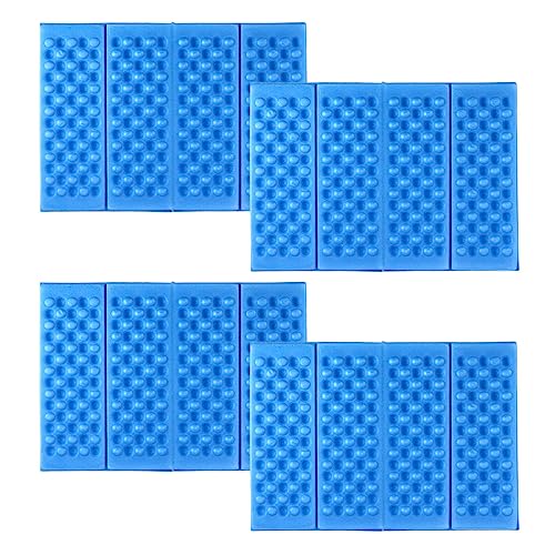 Outdoor Mats 4 PCS Camping Cushion Seat for Outdoor, Foam Camping Pads for Hiking, Sitting Pad Foldable Foam Hiking Seat Pad for Hiking Camping Travel (Blue,15 * 10.53in)