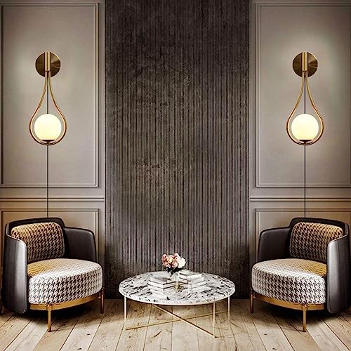 Image of KCO Lighting Replacement Glass Globe Shade,Modern White Lampshade Glass Accessories for Pendant Wall Sconces (White)