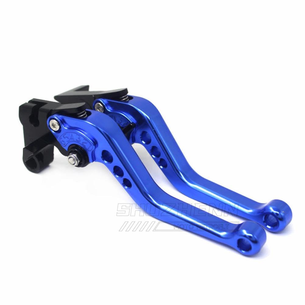 Kwukddkan No Logo Blue Adjustable Motorcycle Brake Clutch Levers Compatible With Cbr600 F2 F3 F4i Cbr900rr Vtx1300 Nc700 S X(No Logo Blue)