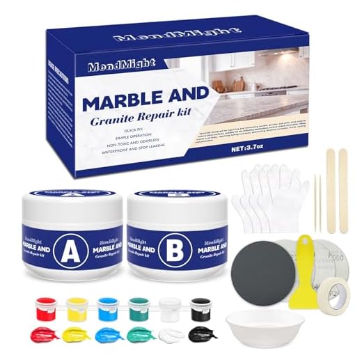 Tile, Granite and Marble Repair Kit(Color Match), Tub and Fiberglass Shower Repair Kit with Strong Adhesion, Porcelain Stone Repair Kit for Cracks, Holes, Chips, Scratches, Dents