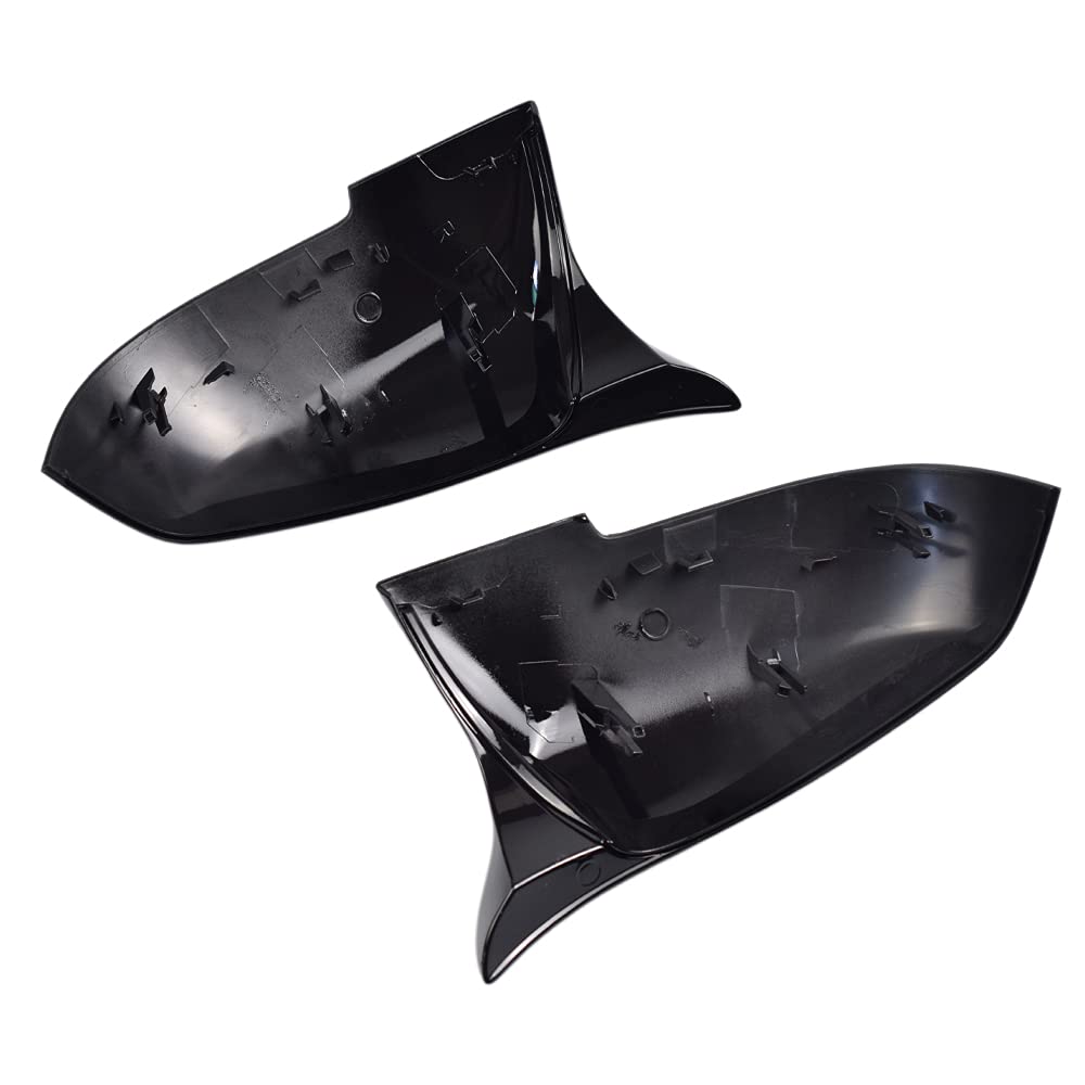 1 coppia Calotta Specchio Retrovisore a Sinistra Destra Coperchi a specchio laterale per BMW F20 F22 F23 F30 F31 F32 F33 F36 F87 M2 X1 E84 (Nero Brillante)