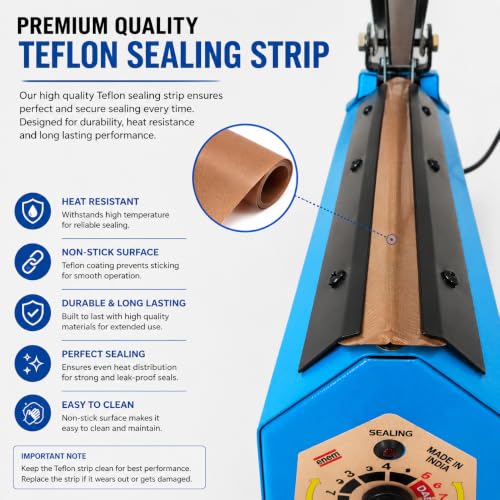 Image of Delivery Pax 12 Inch Impulse Sealer Machine | Heat Sealing Machine for Food Packets | Packet Sealer for Packaging & Packing | Cover Sealing Machine | Ideal for Home & Light Commercial Use