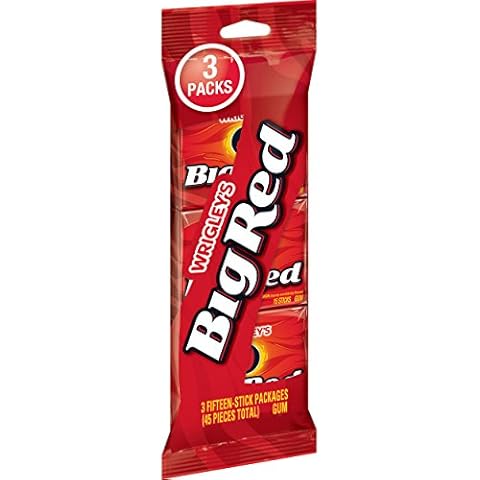 Big Red Wrigley's Cinnamon Gum, 3 Fifteen-Stick Packs (45 Pieces Total) Cover