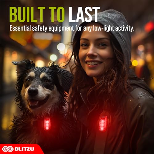 Blitzu SAFETY LIGHT S Walking Night Red Strobe Light Dog Leash Light Walking Light Led Running Lights Dog Safety Light Red thumb #4