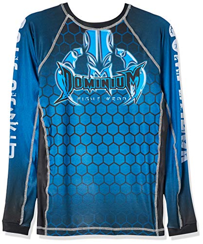 Camisa Rash Guard de Compressão Termica - 2199 - Jiu Jitsu - Azul - P