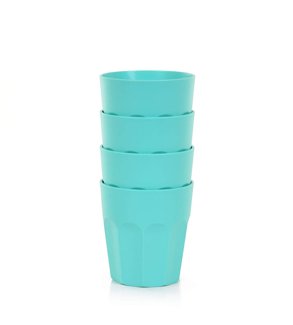 Mintra Home Unbreakable Cups and Tumblers 4pk (Bold Collection) (Teal, Cup 230ml (7oz) - 3.125inH x 2.875inW
