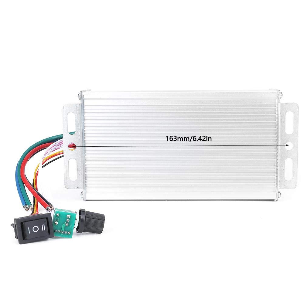 DC Brush CCW CW Motor Speed Controller 12~60V Motor Speed Governor Regulator 80A PWM DC Motor Speed Controller Forward and Reverse DC