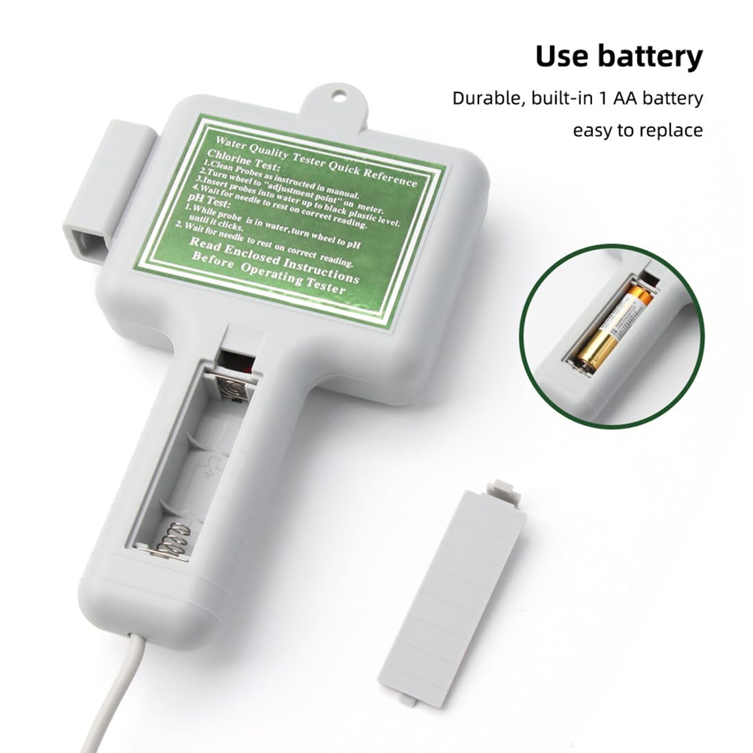 Tester di qualità dell'acqua per acquacoltura, rilevatore piscina 0,5 ~ 6,0 ppm CL2 laboratorio con strumento Ph, kit di test Ph Meter Dp per piscina, spa acquario