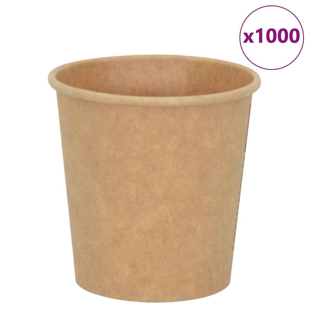 Tazze da caffè in carta 1000 pezzi 4oz 100ml Marrone Bicchieri usa e getta Tazza per caffè, Cureaux ed eventi -A