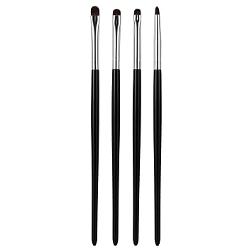 4Pcs Mini Eye Detail Brush Set Small Eyeshadow Blending, Eyeliner Brush for Powder Gel Cream Liquid Concealer, Lower Lash Line, Eye Makeup Brush Set, Soft Synthetic Bristles