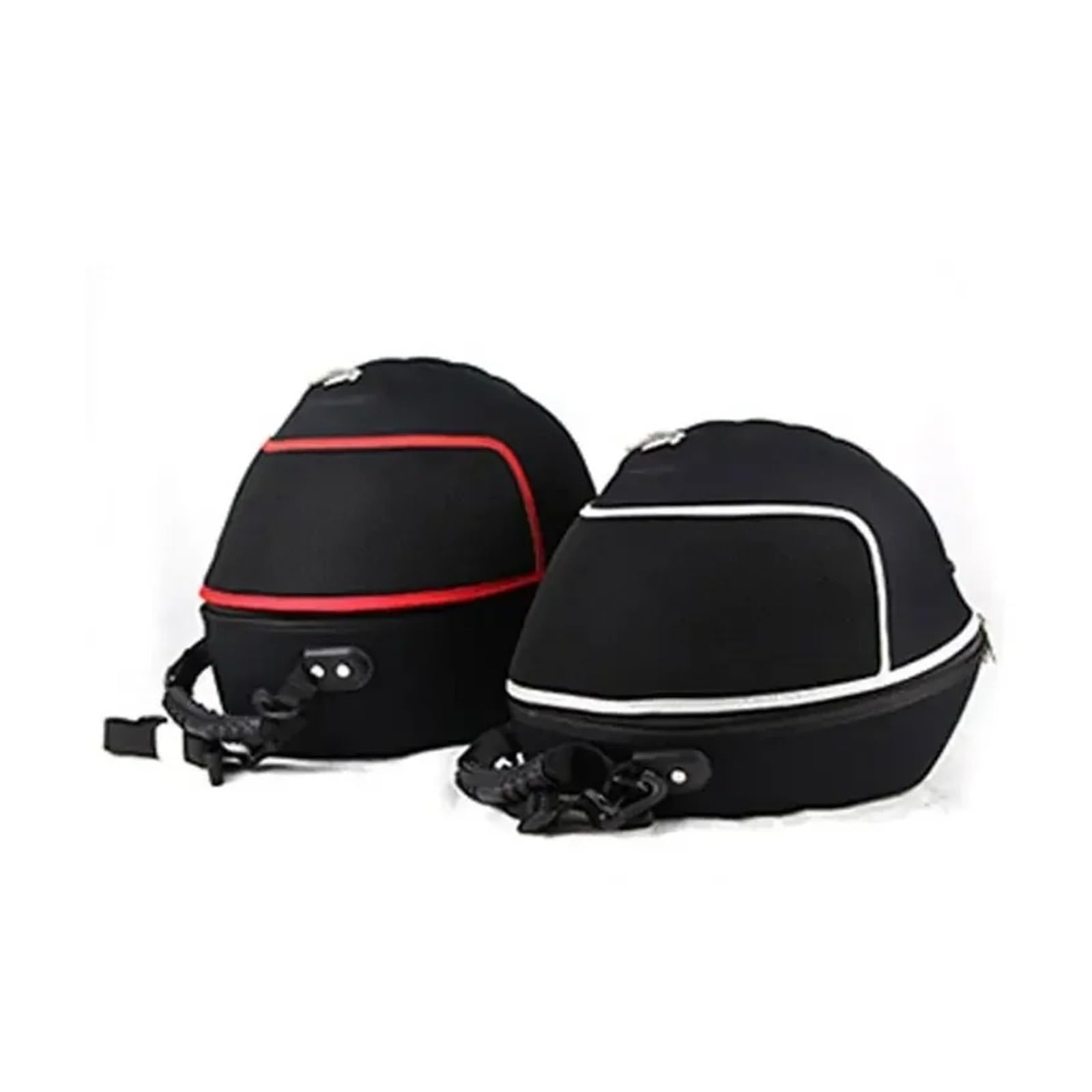 Top Case Motos Bolsas De Equipaje Viaje para Motocicleta Casco Bolsa Gran Capacidad para Montar A Prueba Agua Bolsa De Moto(Black-Grey Line-L)