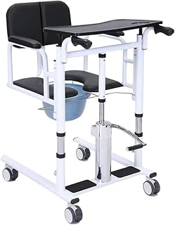 Patient Lift Transfer Chair, Patient Lift Wheelchair for Home,Lightweight Bedside Bathroom Wheelchair for Caregivers Elderly Living (Style)