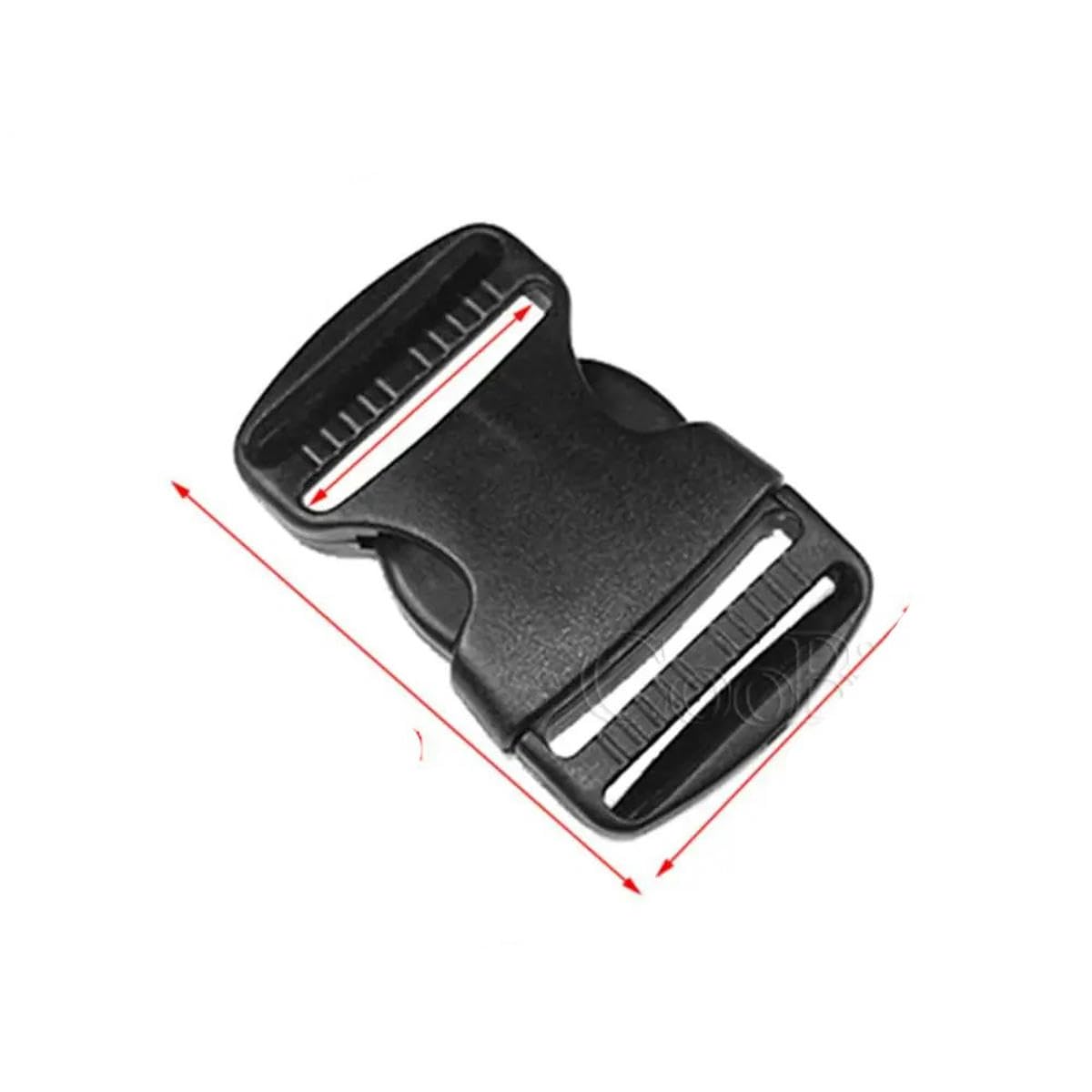 3/4"~2" Doppelseitige Entriegelungsschnallen, verstellbare Schnalle, Rucksack-/Taschen-Gürtelgurt, Gurtband, DIY-Bastelzubehör, Kunststoff, 1000 Stück, 38 mm Gurtband