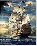 ♥ Vorgedruckte klare Leinwand: Die Zahlen und Linien sind klar und leicht zu lesen. Die Leinwand ist leicht zu färben, wasserdicht und verblasst nicht. Sie kann als Kunstwerk für immer aufbewahrt werden.