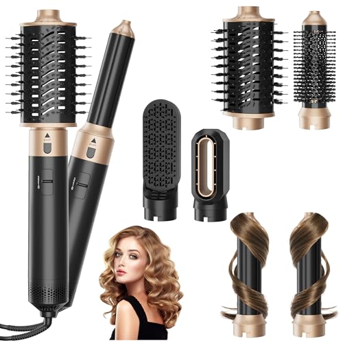 Sealong 6 in 1 Airstyler Set mit 1000W | Multifunktionaler Hairstyler als Warmluftbürste, Lockenstab Automatisch, Glätte...