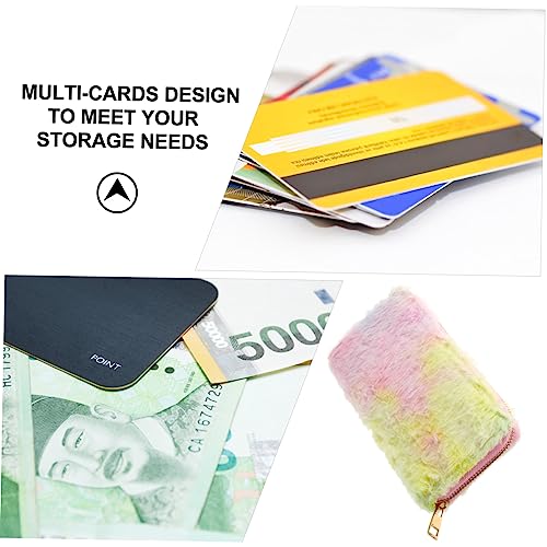 Zippered Wallet for Women Women's Purse Plush Wallet Rainbow Gradient Fashionable Design2