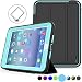 SEYMAC Stock iPad Mini Case [iPad Mini 1/2/3 Case](Not for mini4) Full Body [Shock Proof for Kids Case ] Smart Cover with Auto Sleep Wake and Leather Stand Feature for iPadMINI1/2/3 Case (Light Blue)