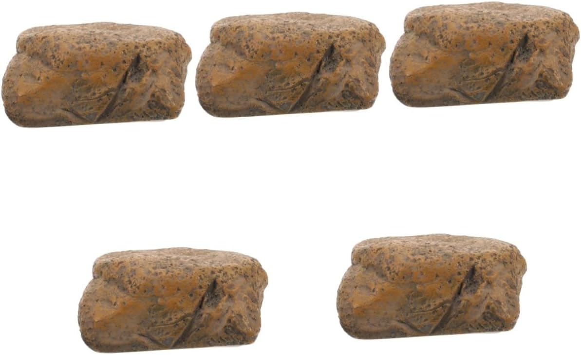 DOITOOL 5pcs Hidden Key Hider for Garden Faux Stone Key Hider Outdoor for Hidden Storage Box