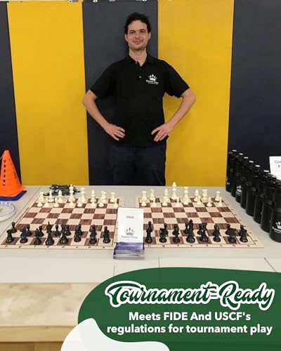 Set de Ajedrez Tournament Style con 34 Piezas y Tablero miniatura 4