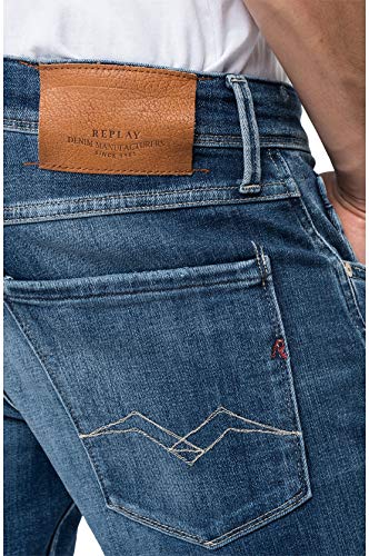 REPLAY Anbass Jeans, Blu Medio 706, 28W / 30L Uomo...