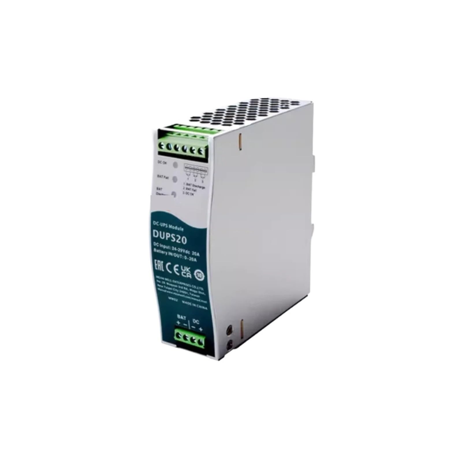 YMUGUEGH DUPS20 24V/20A Rail Type Uninterruptible DC-UPS Module 20A