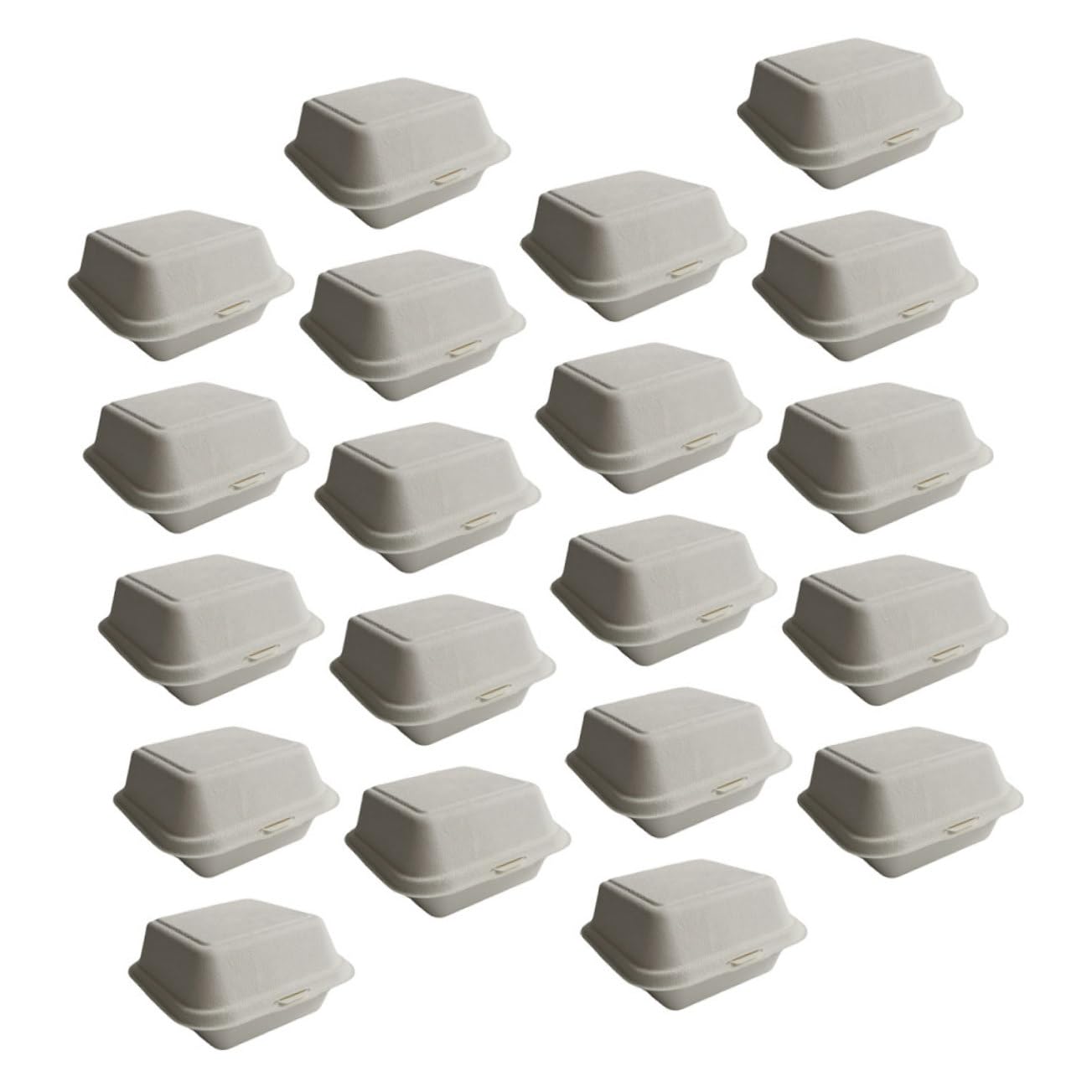 KICHOUSE Sustainable Picnic Choice 25 Burger Boxes Food-grade Leakproof for Outdoors Activities Color