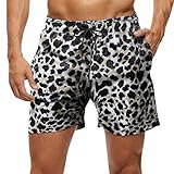 Yowablo Badeshorts für Herren Badehose Schwimmhose Badebekleidung Laufen Surfen Sport Strand Camouflage Shorts Trunks Board Pants (XXL,26Grau)
