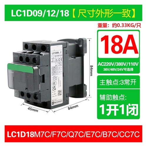 Contacteur CA LC1D25 AC110V triphasé pour commande moteur électrique